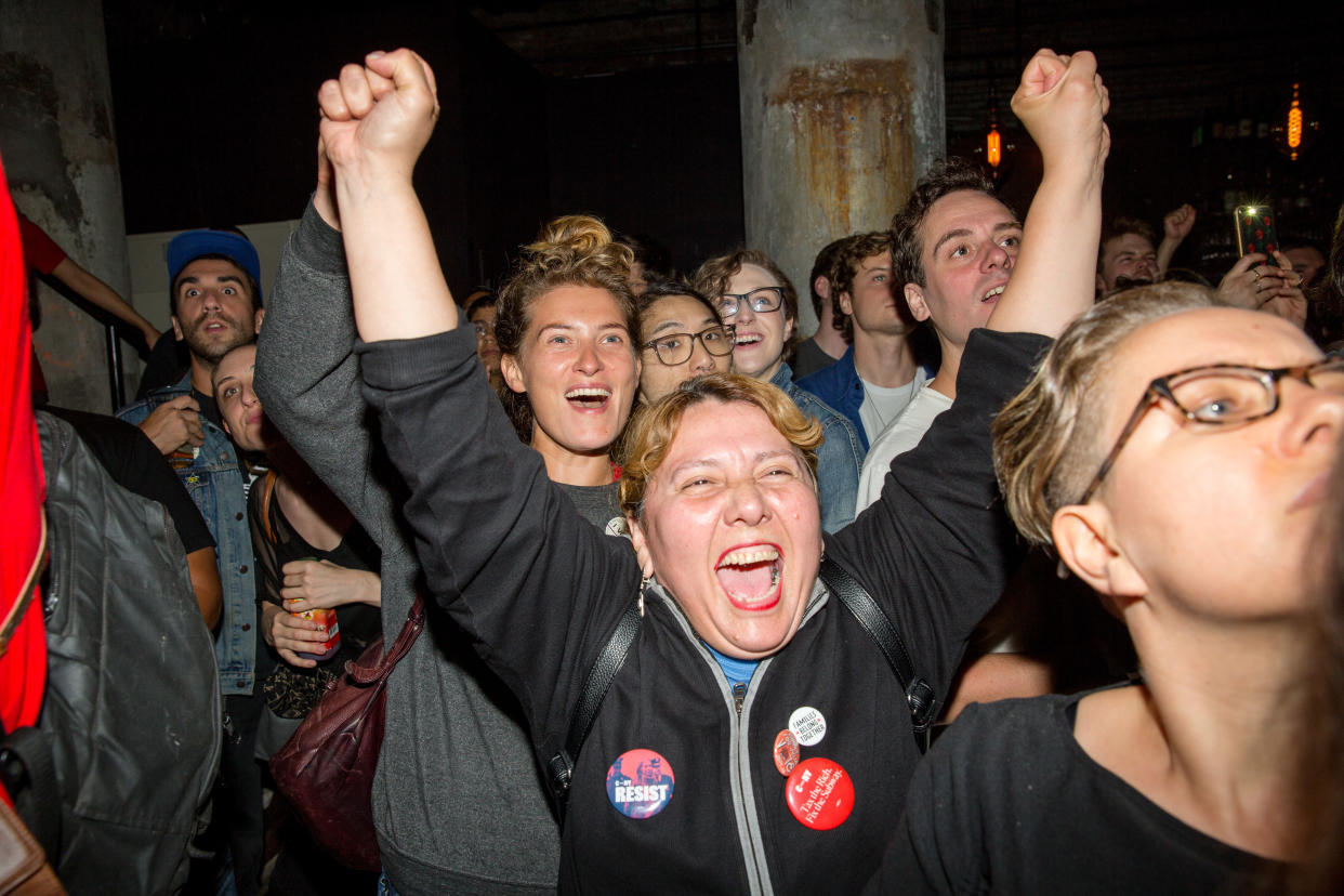 Despite Gov. Andrew Cuomo's easy win, insurgent progressives celebrated a near sweep of down-ballot races in New York's Democratic primaries. (Scott Heins via Getty Images)