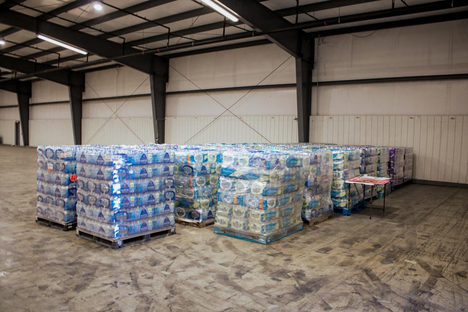 As of March 3, the Salina Granny Brigade had collected 25 pallets of water from businesses and individuals in the Salina community for the town of East Palestine, Ohio.