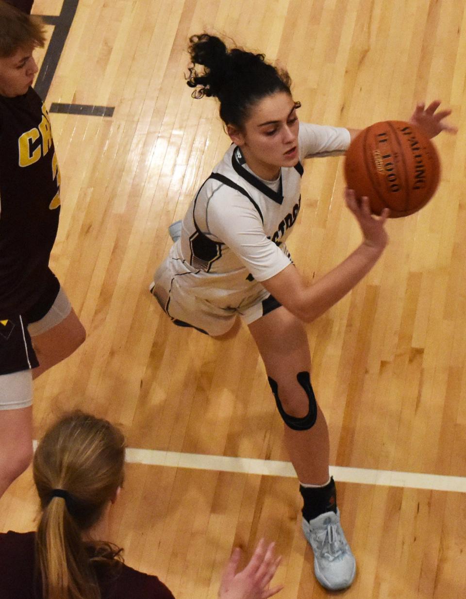 Westport's Korynne Holden passes the ball to a teammate in this Feb. 13 file photo.