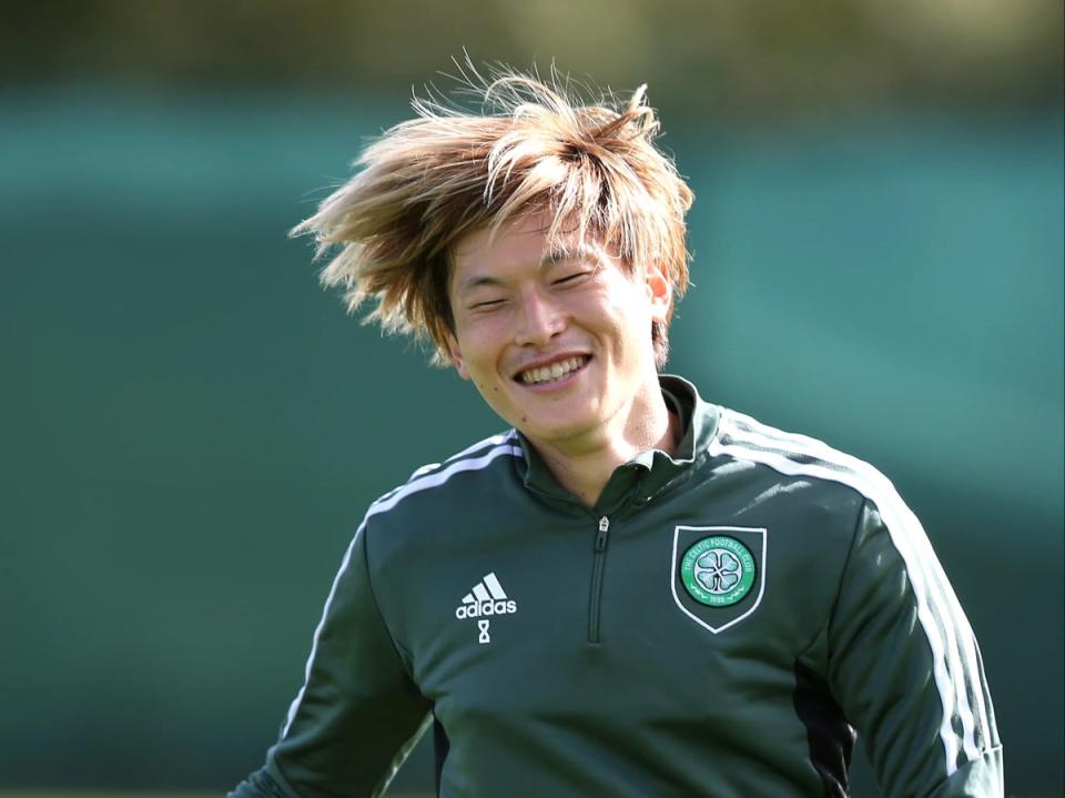 Kyogo Furuhashi is fit to face Real Madrid this week (PA)