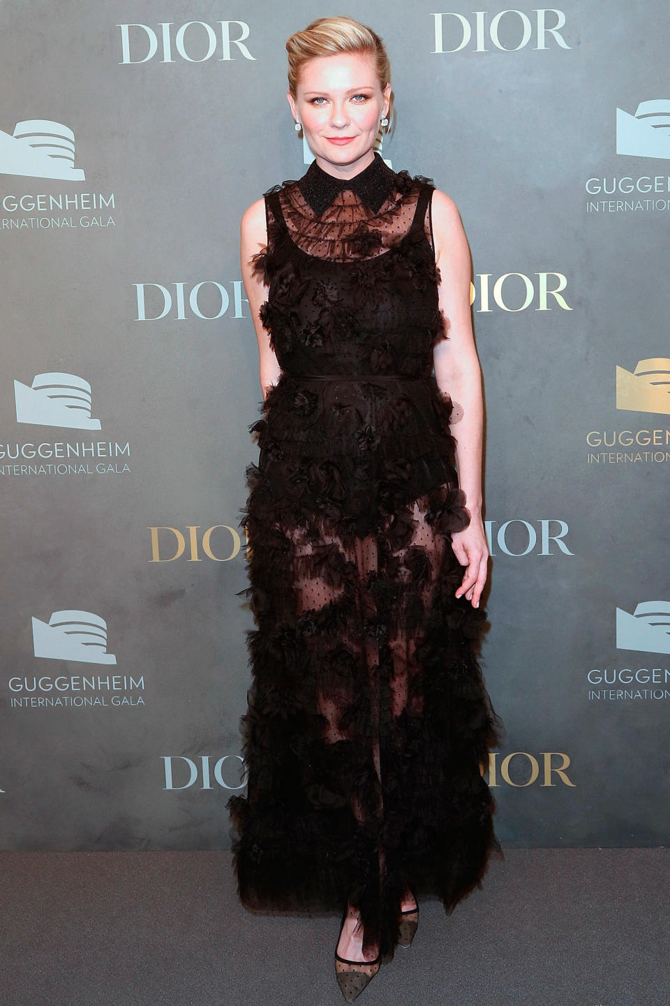 <p><strong>16 November </strong>Kirsten Dunst stole the show in a sheer Dior gown for the Guggenheim International Gala.</p>