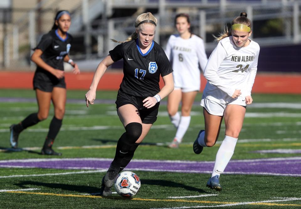 Olentangy Liberty's Jaimason Brooker is one of the best girls soccer players in the state of Ohio in 2022.