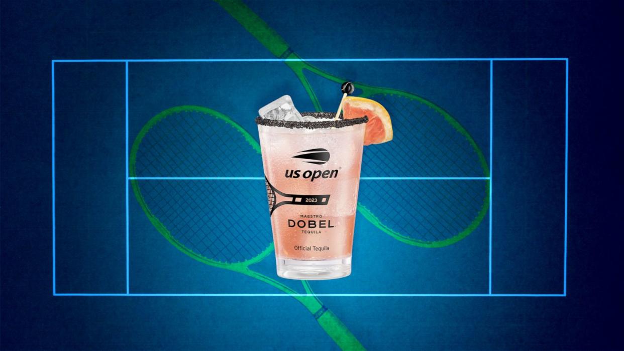 PHOTO: Maestro Dobel is the first official tequila of the U.S. Open and the brand will have paloma as the signature serve drink this year. (ABC News Photo Illustration, Maestro Dobel, US Open,)