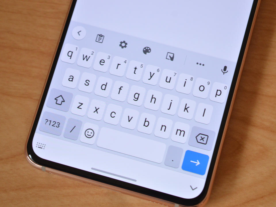 Gboard on the Samsung Galaxy S21.