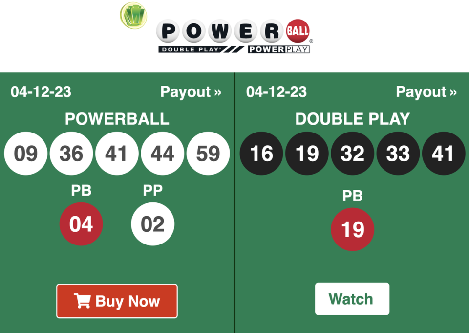 April 12’s winning Powerball ticket was sold in Luzerne County, Pa.