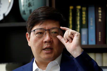 Kim Hong-gul, the youngest son of former President Kim Dae-jung who currently chairs the Korean Council for Reconciliation and Cooperation, speaks during an interview with Reuters in Seoul, South Korea, June 7, 2018. Picture taken June 7, 2018. REUTERS/Kim Hong-Ji