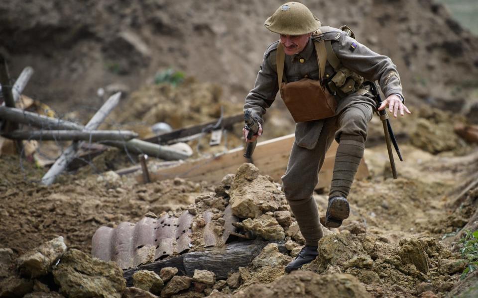 A reconstruction of the Battle of Passchendaele - Getty Images Europe
