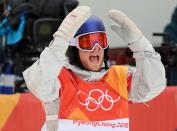<p>Fellow American Ben Ferguson fell on his opening run, but rebounded to finish fourth with a 90.75. REUTERS/Mike Blake </p>