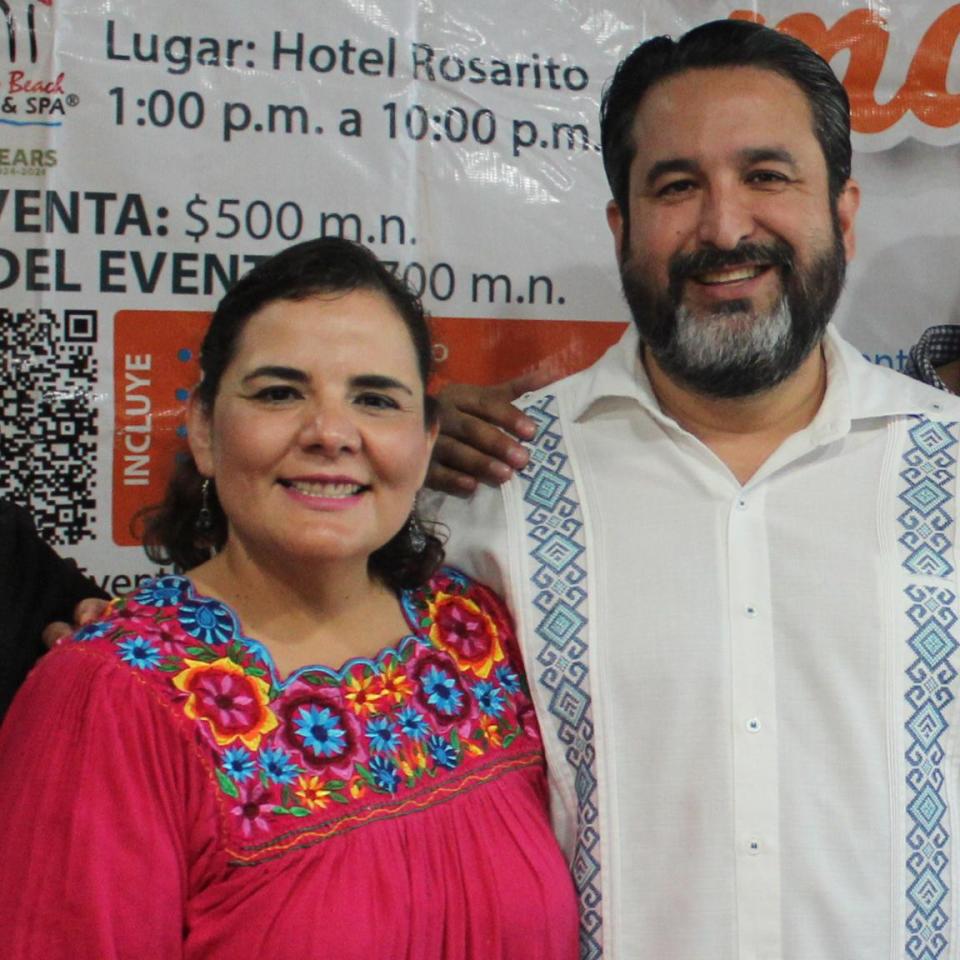 Fernanda Montoya, Directora de Cotuco Rosarito y Alan Bautista, Director de Canirac Rosarito