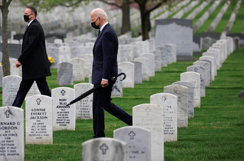 U.S. President Biden visits Section 60 of Arlington National Cemetery in Arlington, Virginia