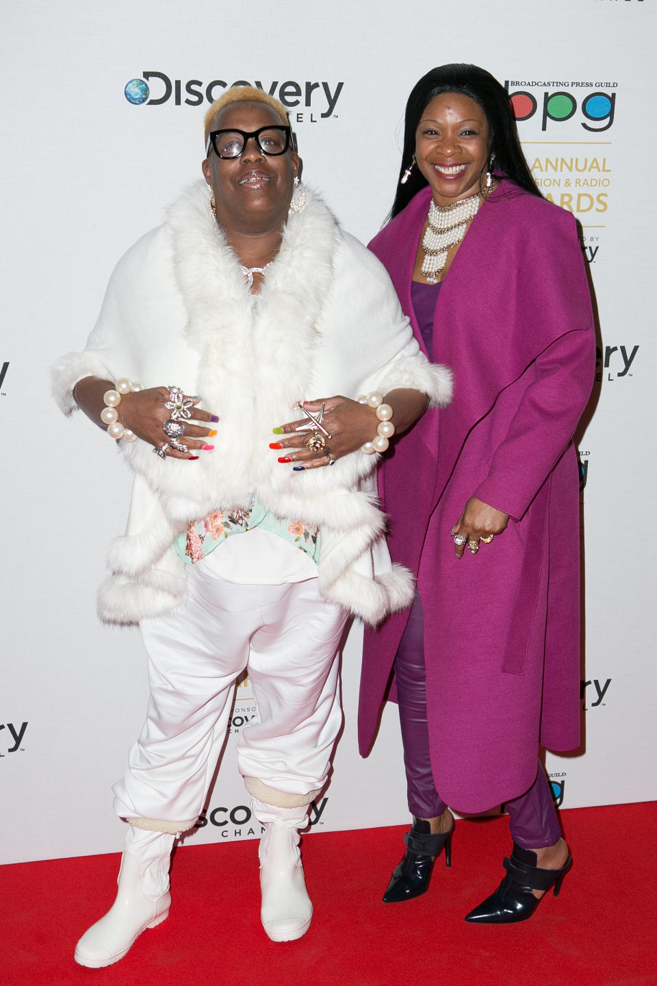 Sandra Martin (left) and Sandy Channer from Gogglebox attend the Broadcasting Press Guild Awards at the Theatre Royal, London.