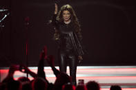 Shania Twain performs during MusiCares Person of the Year honoring Jon Bon Jovi on Friday, Feb. 2, 2024, in Los Angeles. (AP Photo/Chris Pizzello)