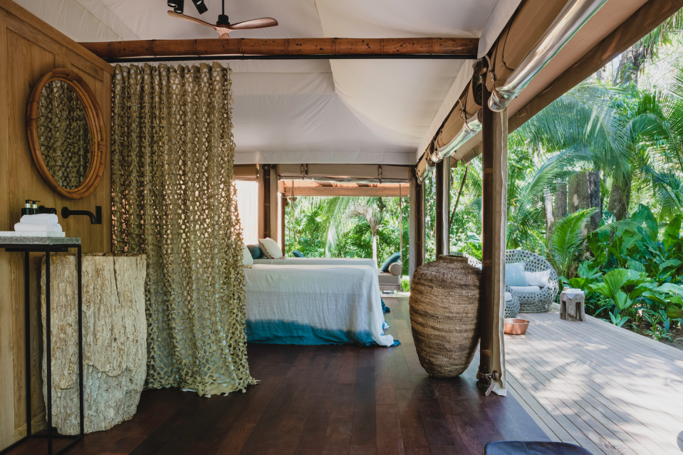 <p><strong>Where</strong><strong>:</strong> Islas Secas, Panama<br></p><p>Islas Secas is a sumptuous hidden gem and private island blending barefoot luxury with intrepid experiences. In line with its untamed, wild locale, The Spa at Islas Secas celebrates a “time stood still” sensibility where simplicity becomes indulgent, set up across two luxury treatment tents. Open to the elements, in line with the resort’s eco-conscious commitment, a treatment here is to embrace the outdoors. At this spa, products are ethical, organic where possible, and natural, drawing inspiration from plants endemic to the island such as coconuts and ylang-ylang. Set amid lush jungle foliage, the spa sits tucked away within the very center of the property, evoking the sensations of being in a secret, and ethereal, garden.</p><p><a class="link " href="https://islassecas.com/wellness-at-islas-secas/" rel="nofollow noopener" target="_blank" data-ylk="slk:BOOK;elm:context_link;itc:0;sec:content-canvas">BOOK</a></p>