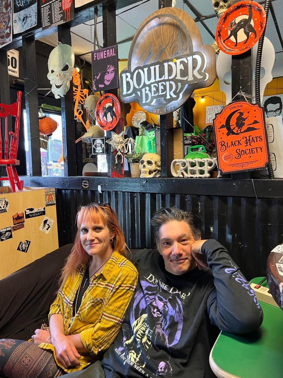 Julia and Chris Bentley are shown in the Heart Shaped Box Whiskey Bar, next to the former Buzzbin on Cleveland Avenue NW in downtown Canton.  The couple closed Buzzbin this past summer and relocated the live music club to Kenmore.