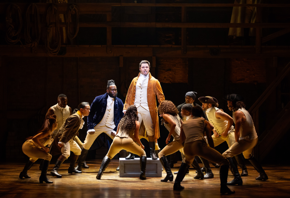 Jason Arrow as Alexander Hamilton in the Australian Production. Photo Daniel Boud