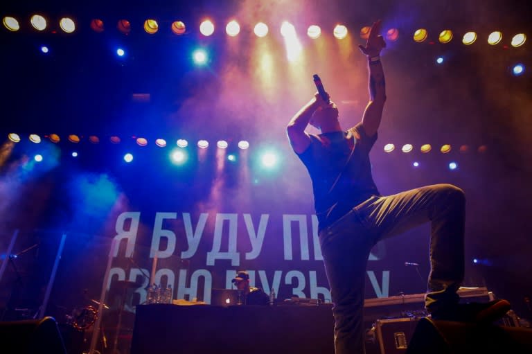 Rapper Oxxxymiron was among the rap stars who performed in protest at pressure on popular artists