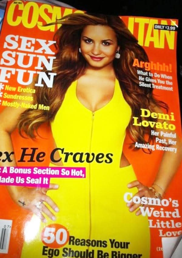 Demi Lovato Shows Sexy Cleavage On New ‘cosmopolitan Cover 