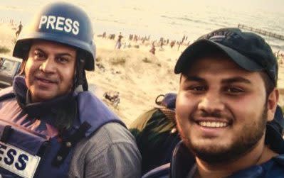 Wael al-Dahdouh (left) lost his son Hamza (right) following an Israeli air strike in southern Gaza