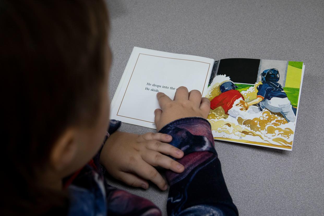 Students in Lydia Alexander's first grade class read in class using books from the elementary schools new Science of Reading Book Room at Huntington Elementary on Jan. 10, 2023 in Chillicothe, Ohio.