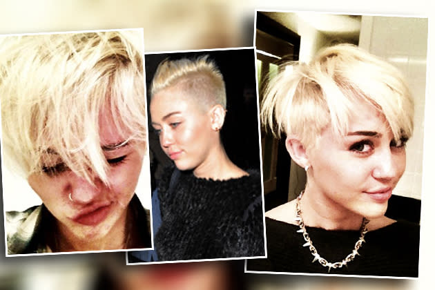 Frisur-Skandal statt Figur-Skandal: Miley verliert nicht nur Pfunde, sondern auch Haare. Mit dieser radikalen Veränderung verabschiedet sich Miley endgültig von ihrem süßen Girlie-Image – und gefällt sich offensichtlich ziemlich gut mit ihrem neuen Look. „Ich fühle mich so wohl in meiner Haut" zwitscherte sie. (Bilder: Wenn)