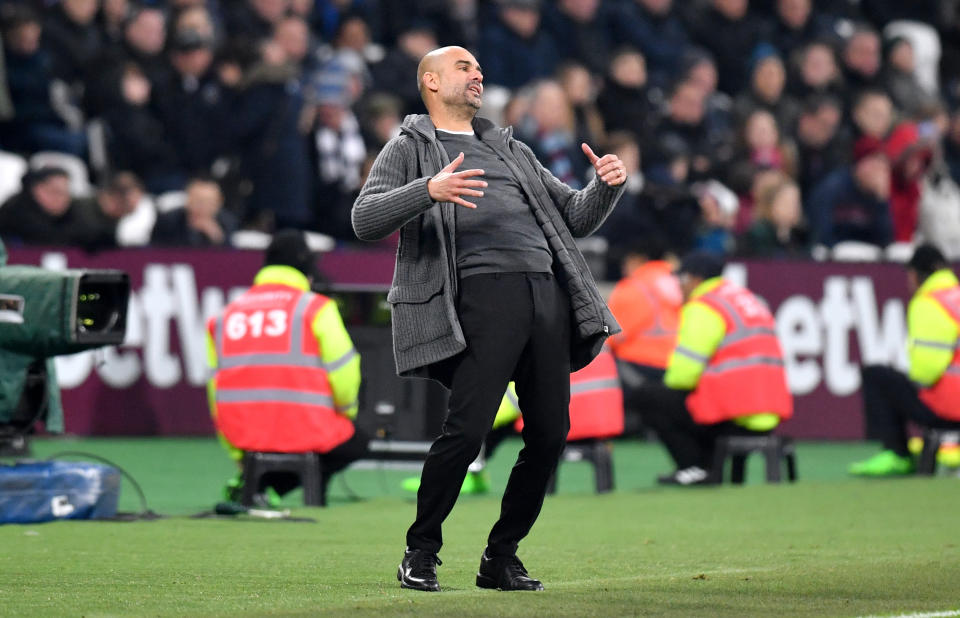 Pep Guardiola is not worried (Dominic Lipinski/PA)