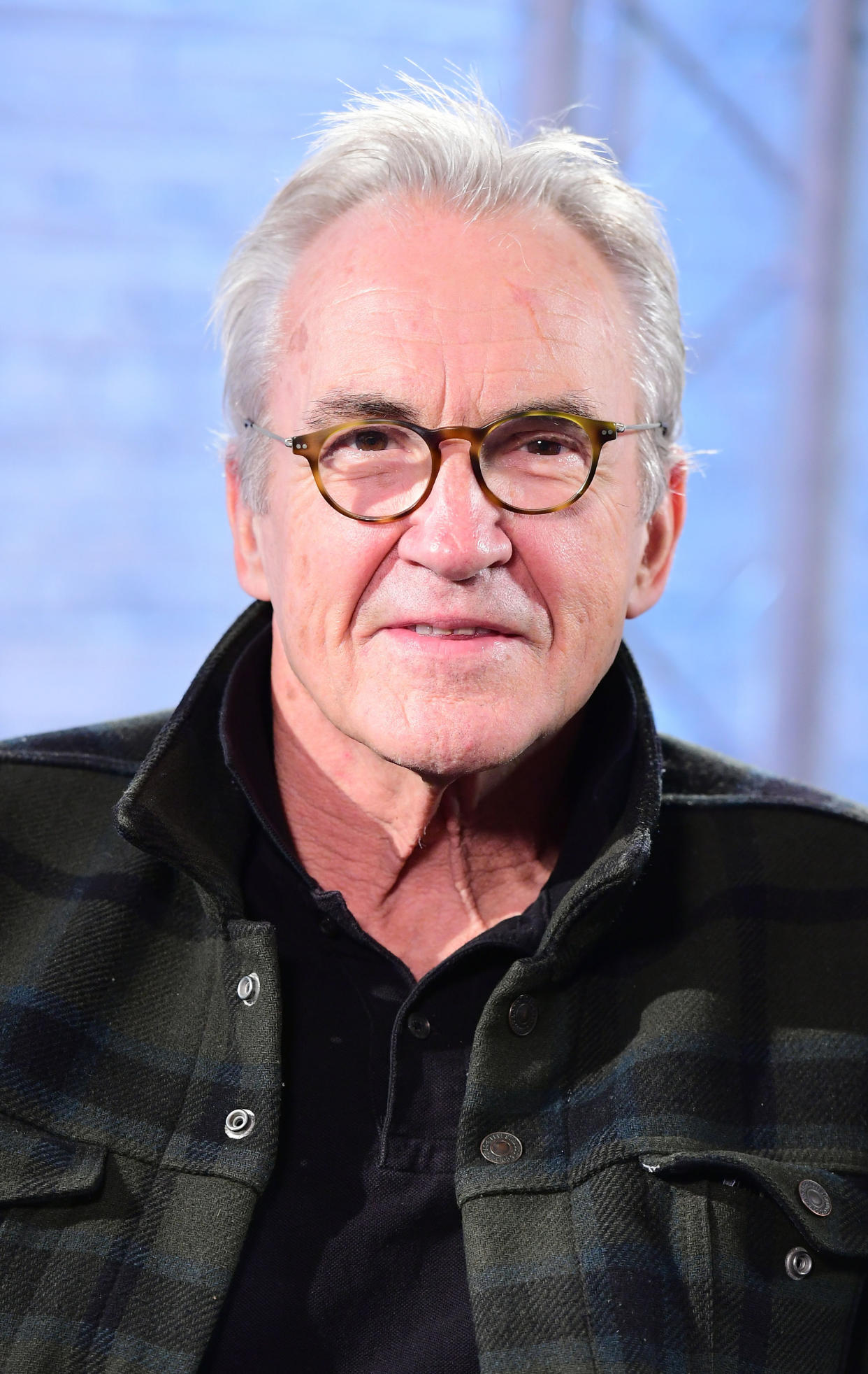 Larry Lamb and his son George at BUILD where the father and son duo talked about their new Channel 5 series, Britain By Bike, at AOL's Capper Street Studio in London.