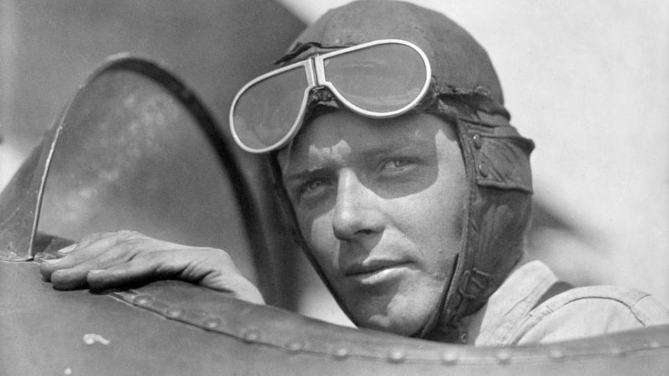 lindbergh in airplane