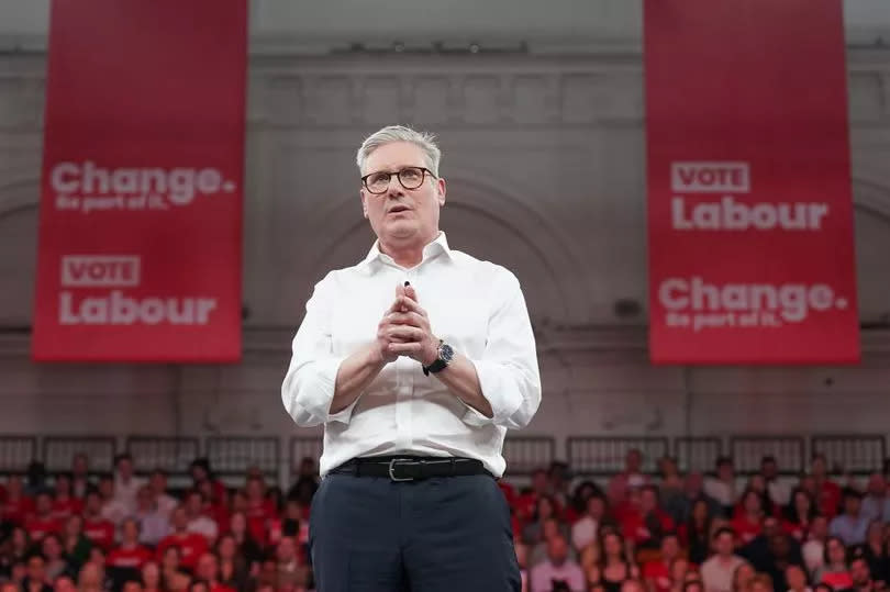 Labour Party leader Sir Keir Starmer speaking to voters