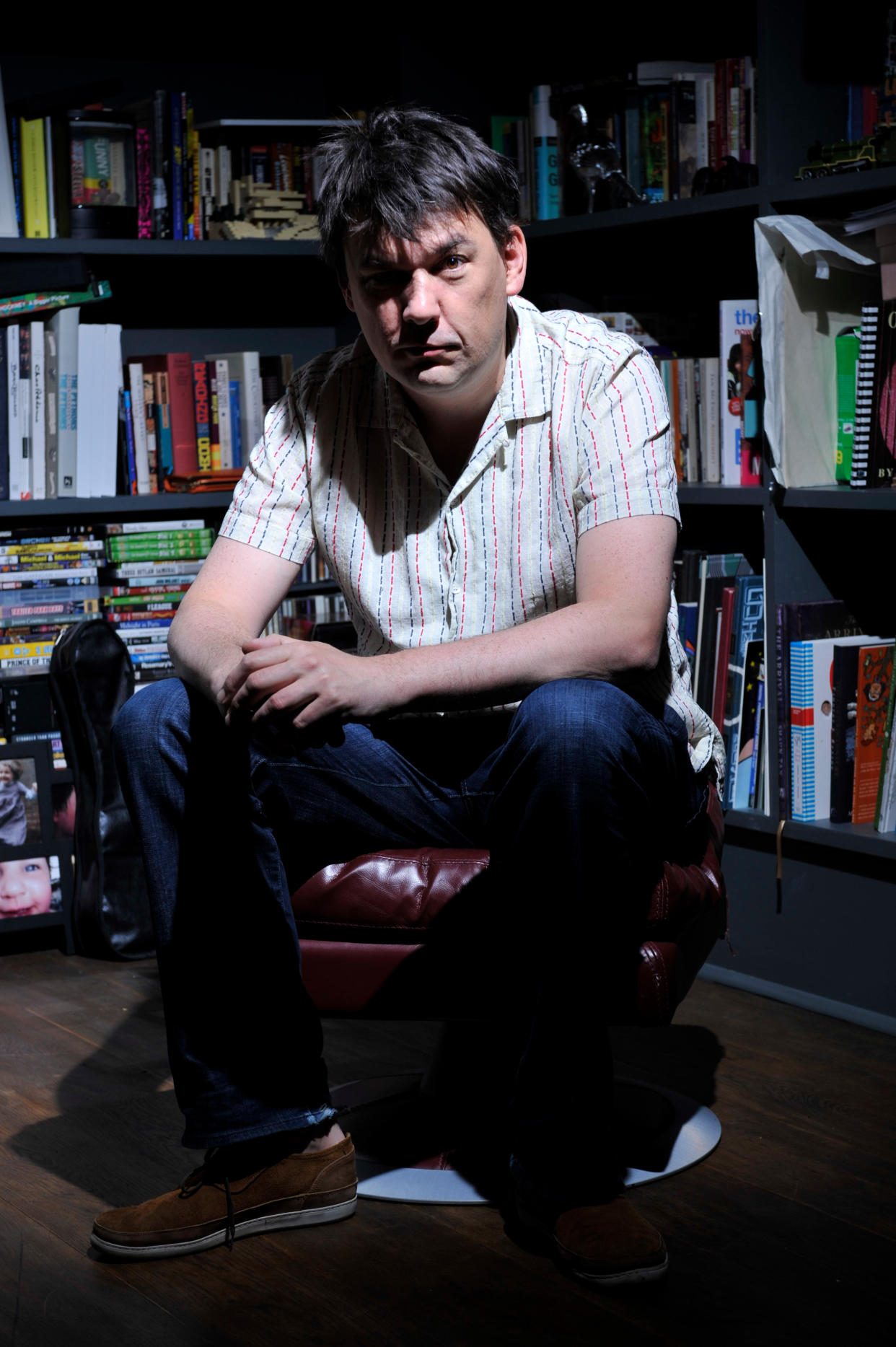 LONDON, UNITED KINGDOM - MAY 17: Portrait of Irish comedy writer and director Graham Linehan photographed at his home in London, on May 17, 2012. Linehan is best known as the creator of popular TV comedies Father Ted, Black Books and The IT Crowd. (Photo by Rob Monk/Edge Magazine/Future via Getty Images) 