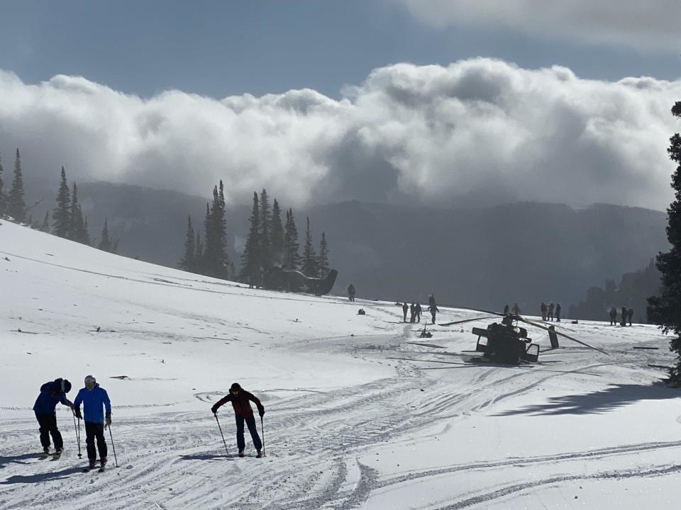 Two helicopters crashed Tuesday morning near Mineral Basin in Utah. / Credit: @LifterMike93 via Twitter