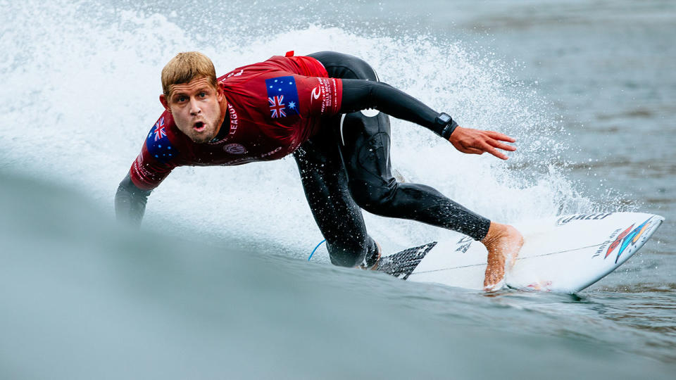 Mick Fanning at the Rip Curl Pro at Bells Beach in 2018. (Photo by Ed Sloane/World Surf League via Getty Images)