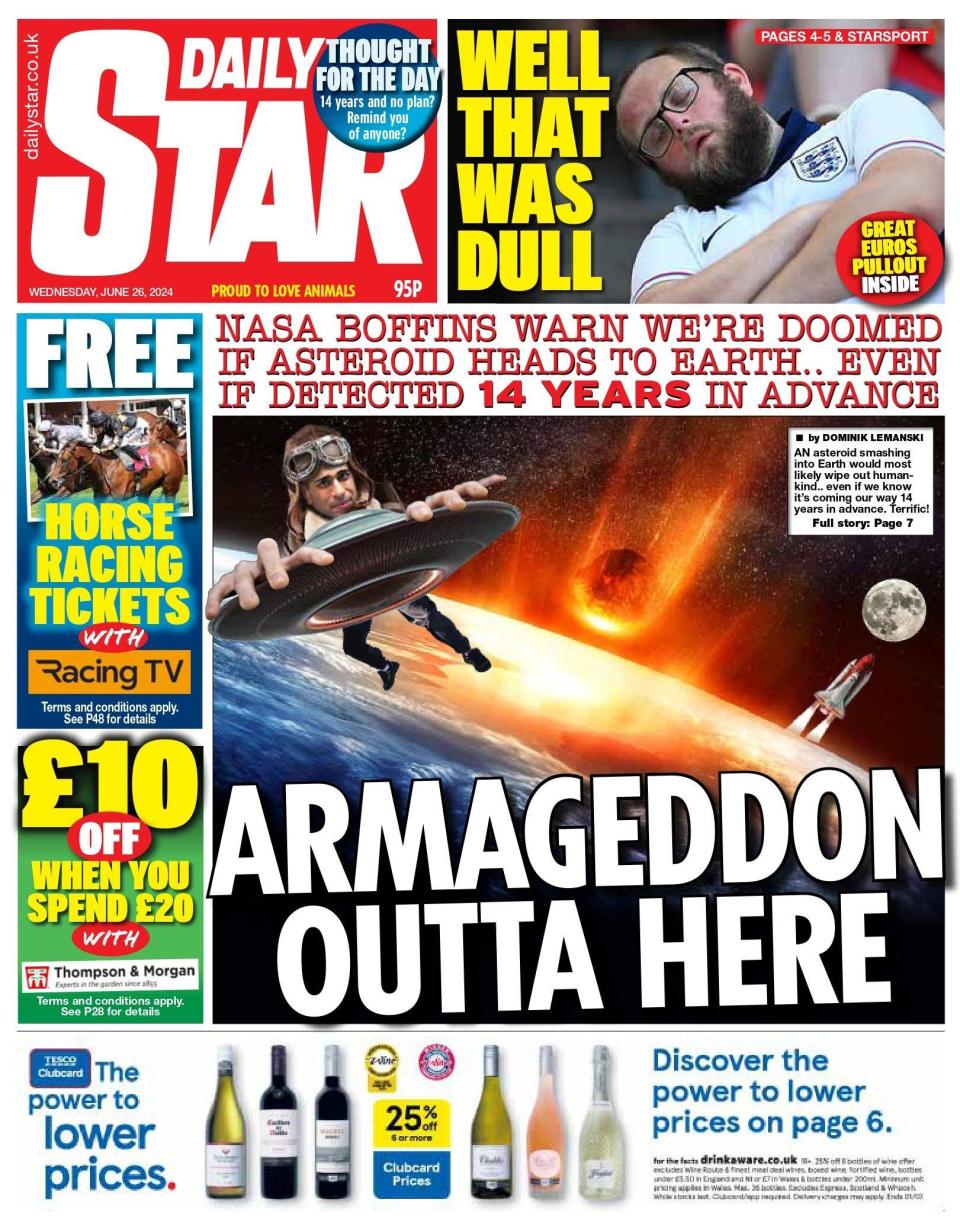 Daily Star: Armageddon outta here