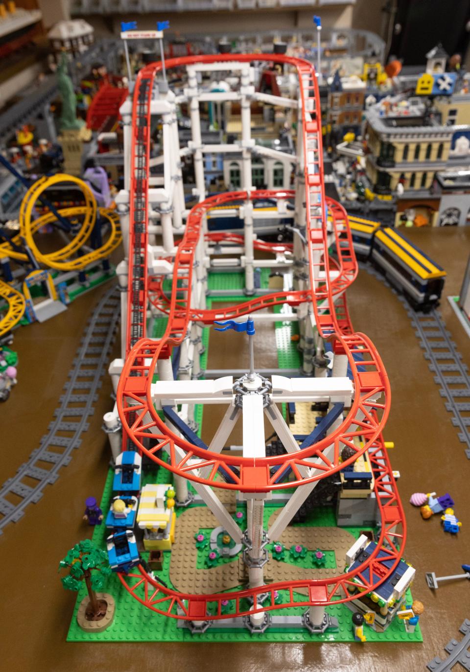 Scott Brown's favorite Lego set, a roller coaster track.