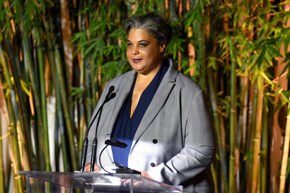 Roxane Gay speaks onstage during the Hammer Museum's 17th Annual Gala In The Garden on October 12, 2019 in Los Angeles, California.