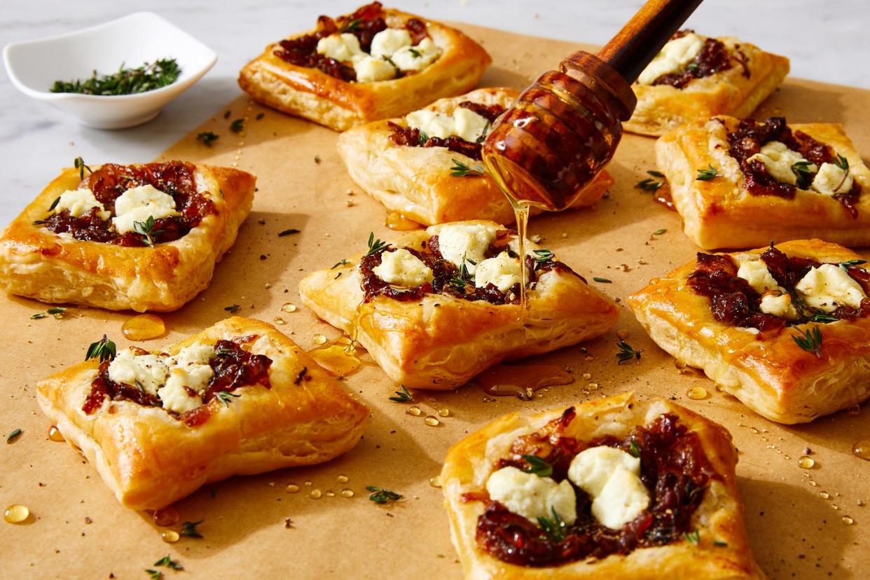 caramelized onion and goat cheese bites