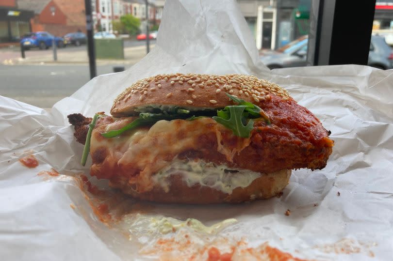 The New York Parmo from Dot Bagel