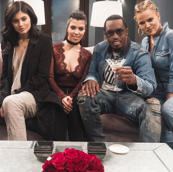 Diddy, with Kylie Jenner and Kourtney Kardashian before they all appeared on Khloé Kardashian’s new show, “Kocktails with Khloé," on Wednesday: "Tonight at 10/9c watch @khloekardashian @kourtneykardash drink @deleontequila @Ciroc with me while @KylieJenner watches :) #KocktailsWithKhloe @FYI #cirocapple #Tryit” -@iamdiddy (Photo: Instagram)