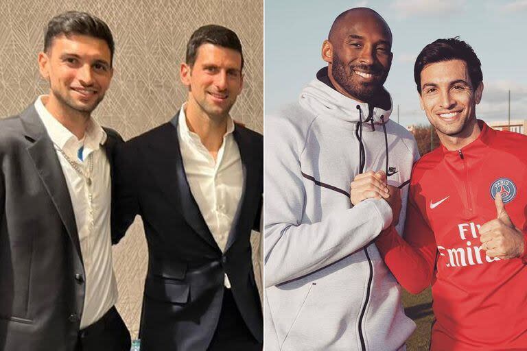 Para el álbum personal de Javier, con dos número 1: Novak Djokovic y Kobe Bryant