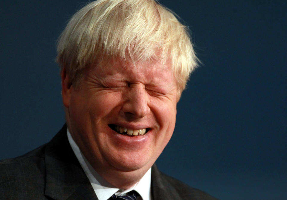 Mayor of London Boris Johnson addresses the Conservative Party conference at the International Convention Centre in Birmingham.