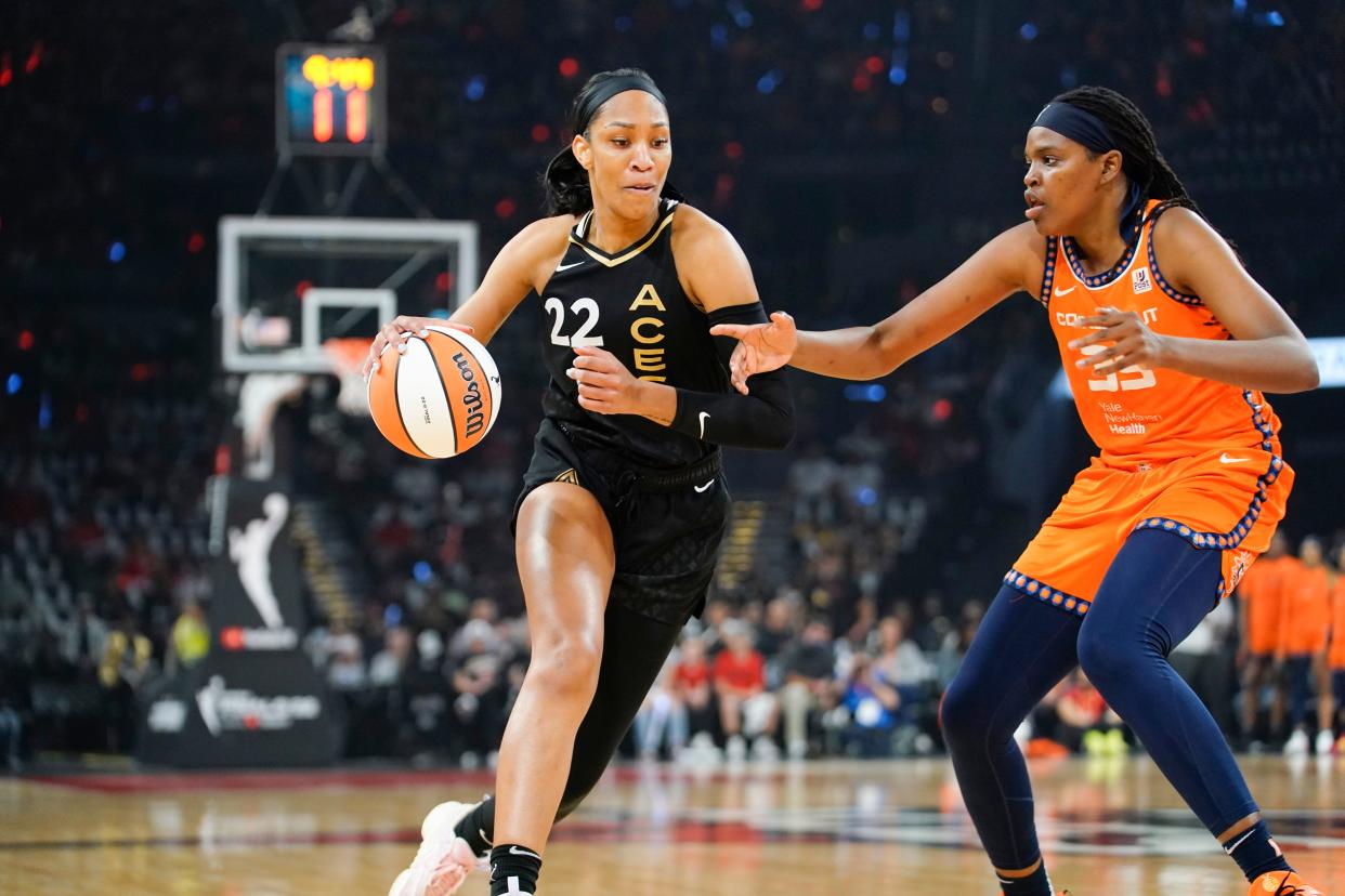 The Las Vegas Aces' A'ja Wilson (22) is widely viewed as the best player in the world and doesn't get the credit she deserves.