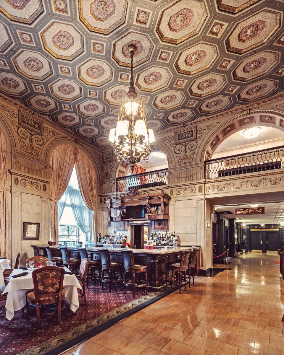 Inside the Lobby Bar & Grill at The Brown Hotel in downtown Louisville.