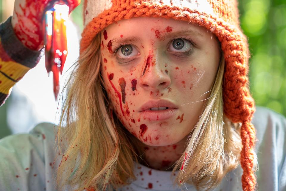 Lulu Wilson plays the rebellious title teen who fights back against home invaders in the bloody thriller "Becky."