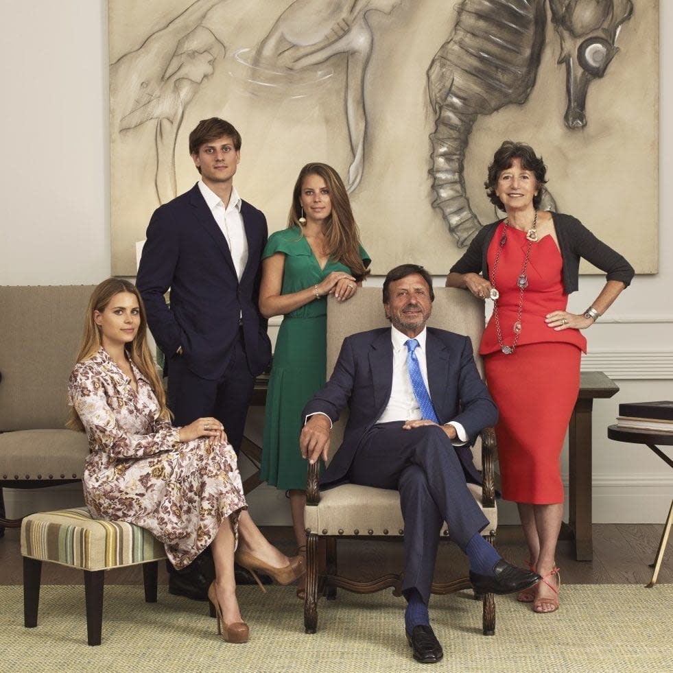 The Fortes at Brown's Hotel, London. From left: Irene, Charles, Lydia, Sir Rocco and Olga - Jermaine Francis