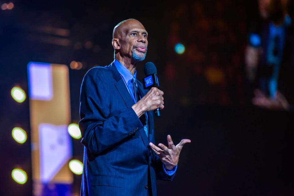 Kareem Abdul-Jabbar is auctioning off his belongings to give more to his charity. (Photo by Dominik Magdziak/Getty Images)