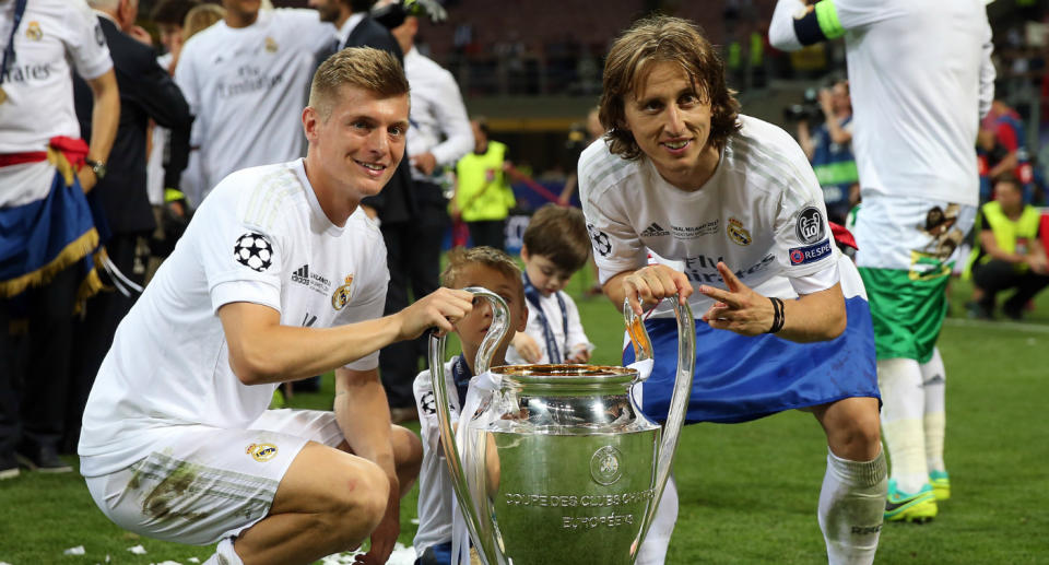 Toni Kroos, Luka Modric et la coupe aux grandes oreilles