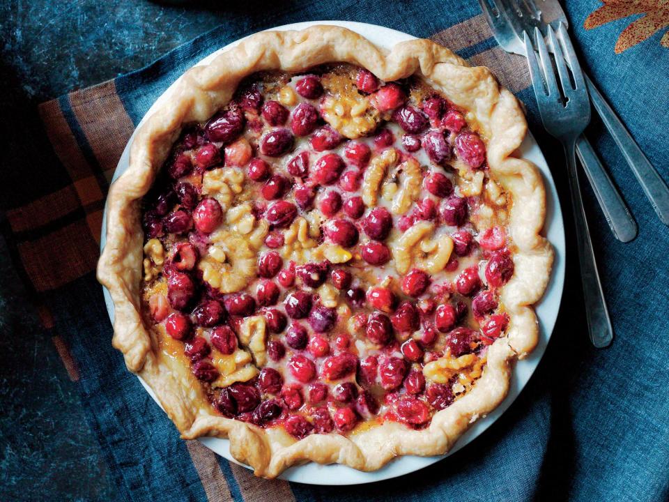 Maple-Walnut Cranberry Pie