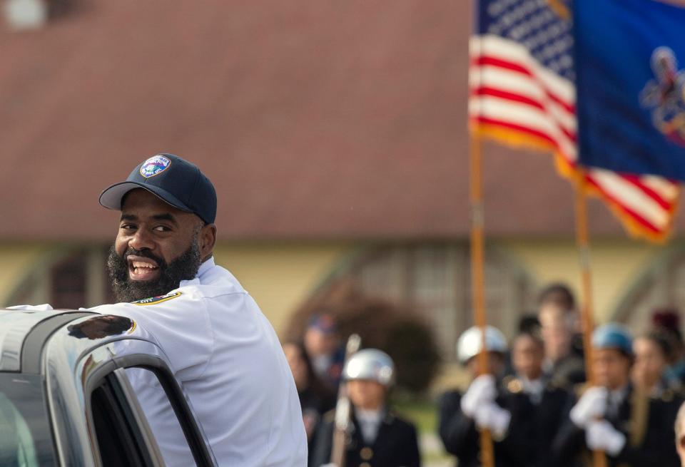York City Police Commissioner Michael Muldrow was parade Grand Marshall during the 2021 York Halloween Parade Sunday.