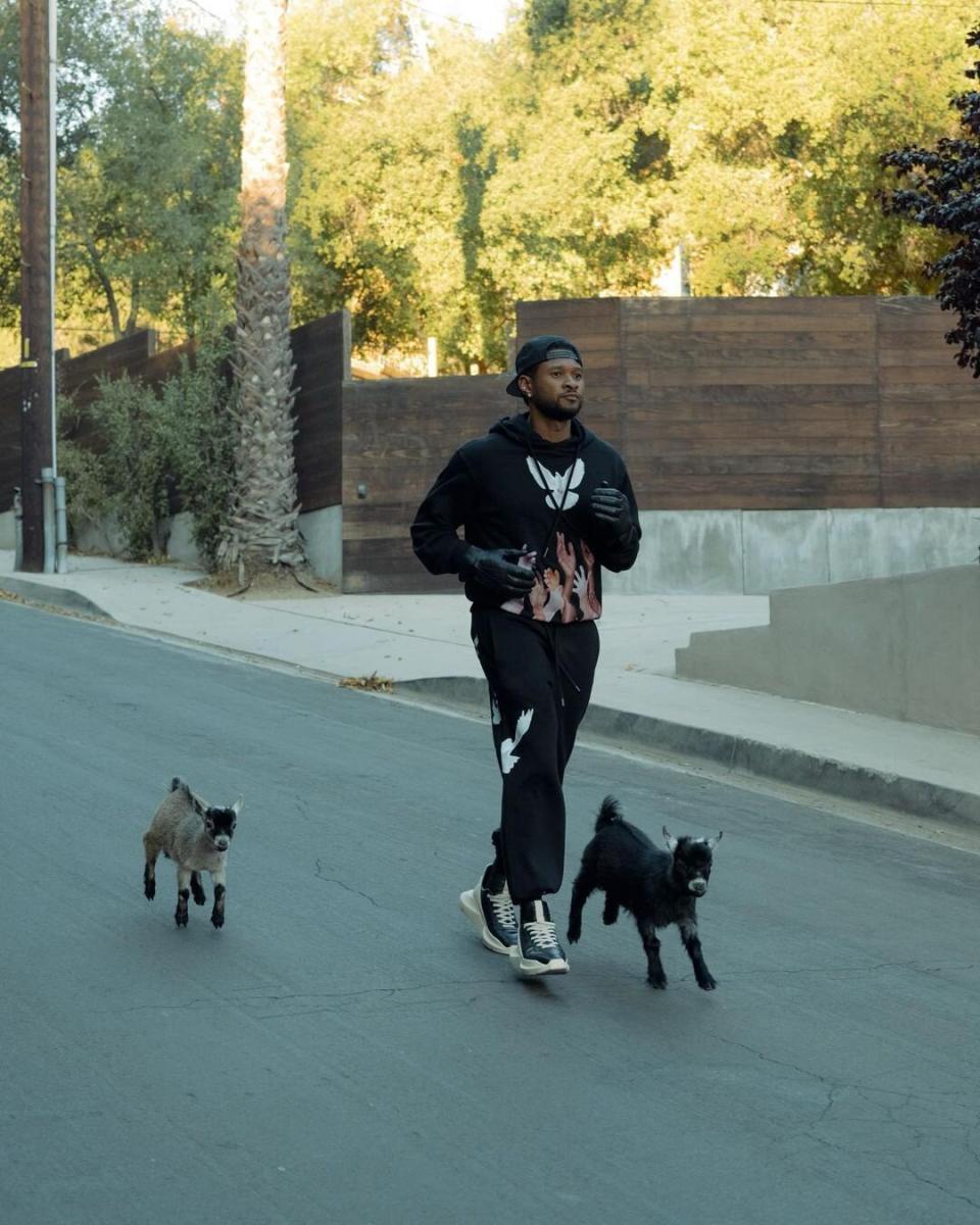 Usher and his goats