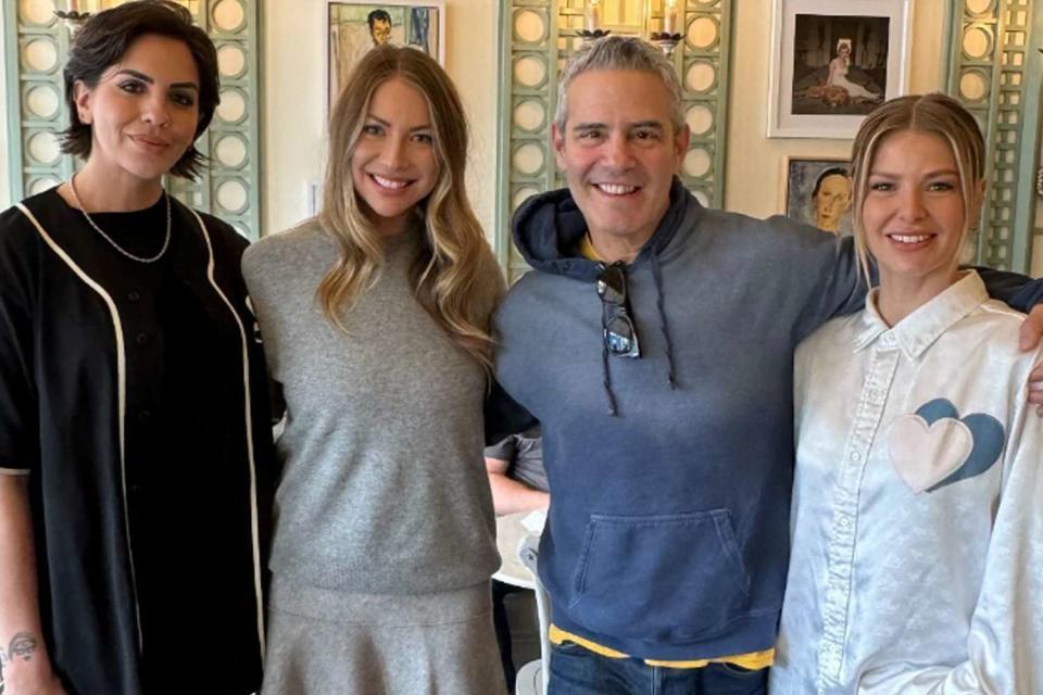 <p>Andy Cohen/Instagram</p> Katie Maloney, Stassi Schroeder, Andy Cohen and Ariana Madix at Something About Her in Los Angeles