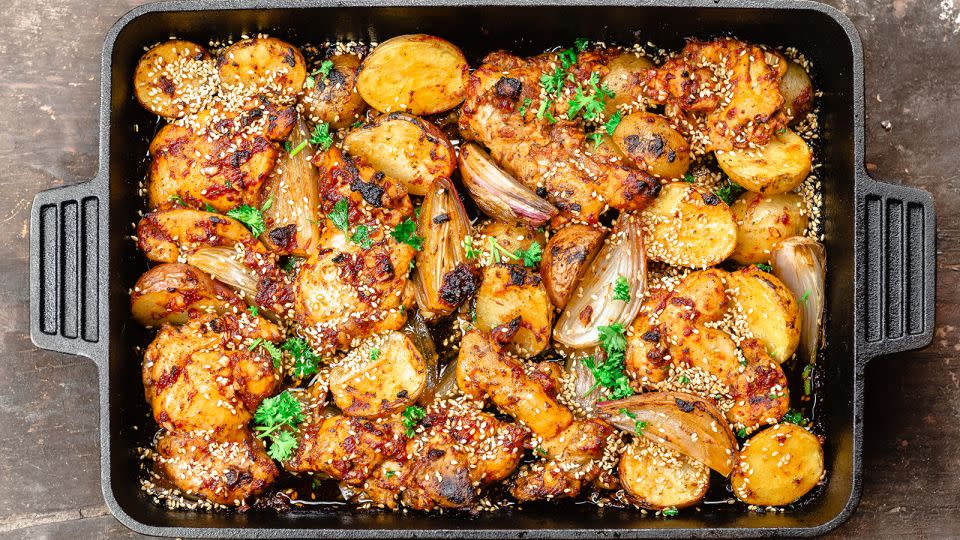 Baharat is just one of a combination of warm spices that can punch up a chicken dish the Mediterranean way. - Suzy Karadsheh/The Mediterranean Dish